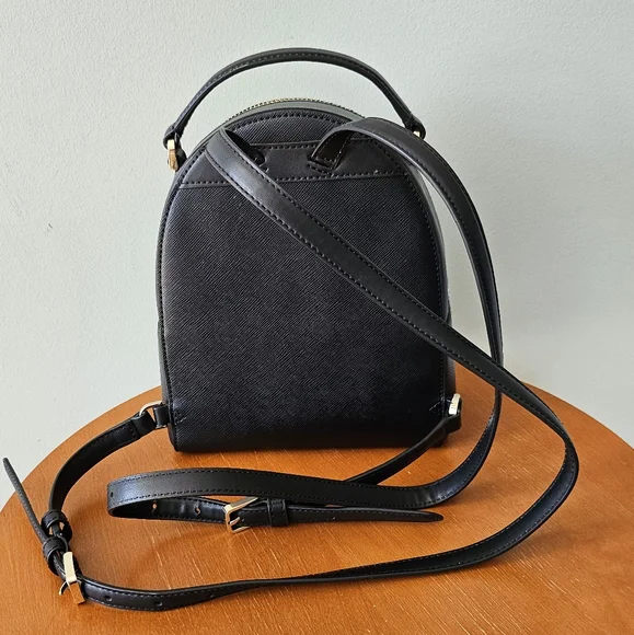 Kate Spade New York Black Saffiano Leather Schuyler Mini Backpack - Picture 6 of 10